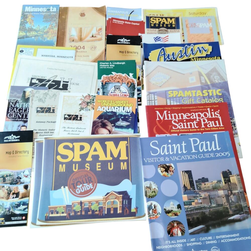 Vintage Minnesota Travel Ephemera Lot - Brochures, Guides & Maps (2005-Era)